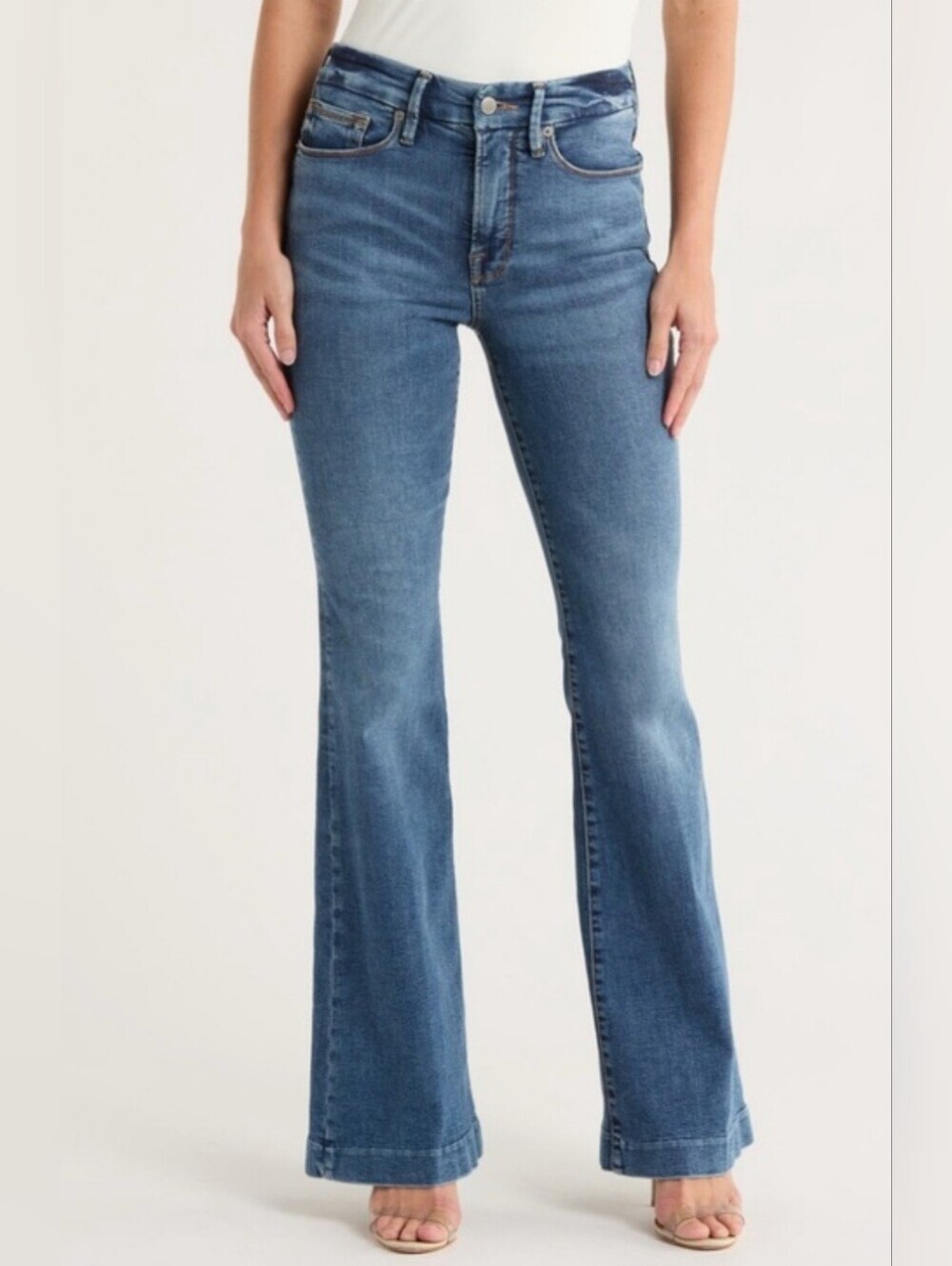 Good American Good Legs Flare Jeans Blue843 size 2/26